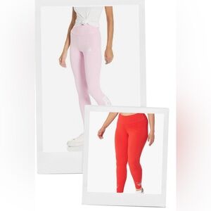 Adidas Light Pink and Bright Red Leggings